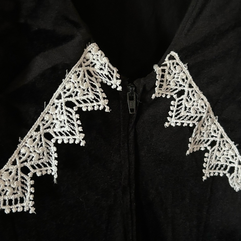 Vintage Just Maggie Velvet Lace Holiday Dress Black - Picture 10 of 11